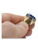 Saphir Or jaune 14 carats Anneau Vintage vrc048y